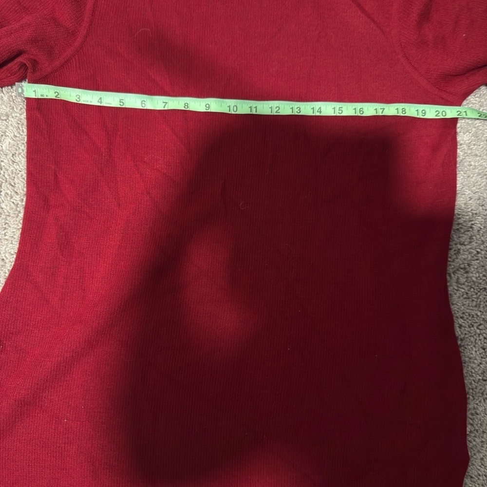 Athleta Burgundy and Navy Crew Neck Sweater - Picture 8 of 9